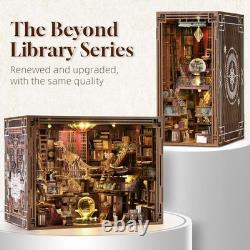 DIY Book Nook Library Kit, Miniature Dollhouse Booknook Kit, 3D Wooden Puzzle Bo