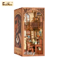 DIY Book Nook Miniature House Dollhouse Booknook Touch Light Model Building Toy