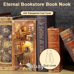DIY Book Nook Miniature House Dollhouse Booknook Touch Light Model Building Toy