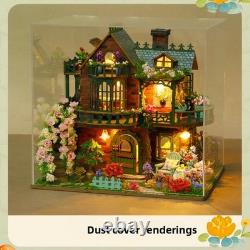 DIY DollHouses Model Kit With Furniture LED Lighting Miniature Wooden Fairy Garden