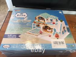 DIY Dollhouse K-015 Blue And White Town Miniature Handicraft Model