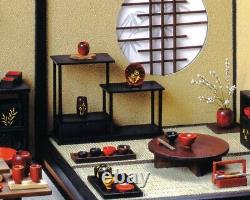 DIY Dollhouse Kit Japanese Lacquerware Shop Miniature House Wooden Handcraft