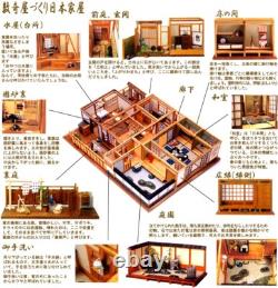 DIY Dollhouse Kit Japanese Yard 1/12 Miniature Room Wood Handcraft Doll house