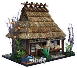 DIY Dollhouse Kit Japanese-style Thatched roof Old House Miniature Handmade 001