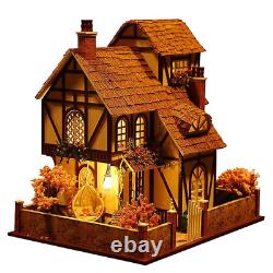 DIY Dollhouse Miniature Furniture Old English Flower Town House Kit