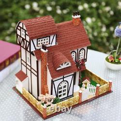 DIY Dollhouse Miniature Furniture Old English Flower Town House Kit