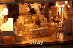 DIY Dollhouse Miniature Furniture Old English Flower Town House Kit