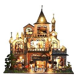 DIY Dollhouse Miniature Kit with Furniture, 3D Wooden Miniature House, 124