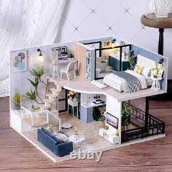 DIY Dollhouse Miniature with Furniture DIY Wooden Dollhouse Kit Plus Dust Proof