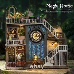 DIY Dollhouse Miniature with Furniture DIY Wooden Dollhouse Kit Plus Dust Proof