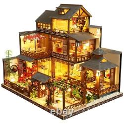 DIY Dollhouse Miniature with Wooden Furniture, DIY Dollhouse Kit Big Japanese