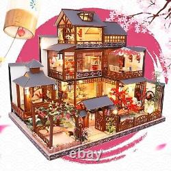 DIY Dollhouse Miniature with Wooden Furniture, DIY Dollhouse Kit Big Japanese