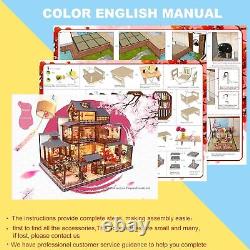 DIY Dollhouse Miniature with Wooden Furniture DIY Dollhouse Kit Big Japanese