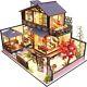 DIY Dollhouse Miniature with Wooden Furniture Kit Handmade Mini Japanese Home