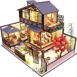 DIY Dollhouse Miniature with Wooden Furniture Kit Handmade Mini Japanese Home