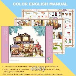 DIY Dollhouse Miniature with Wooden Furniture Kit Handmade Mini Japanese Home