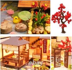 DIY Dollhouse Miniature with Wooden Furniture Kit Handmade Mini Japanese Home