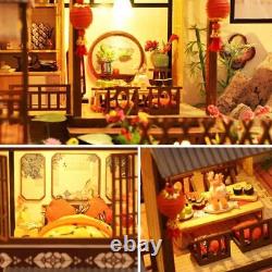 DIY Dollhouse Miniature with Wooden Furniture Kit Handmade Mini Japanese Home