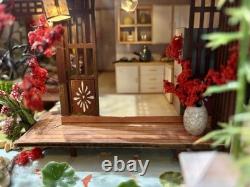 DIY Dollhouse kit already assembled oriental garden with house