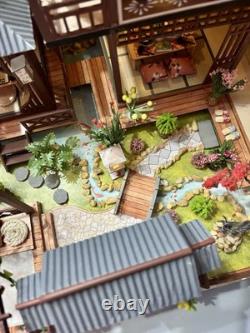 DIY Dollhouse kit already assembled oriental garden with house