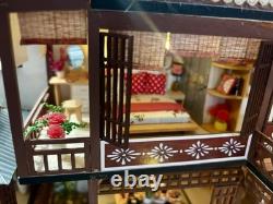 DIY Dollhouse kit already assembled oriental garden with house