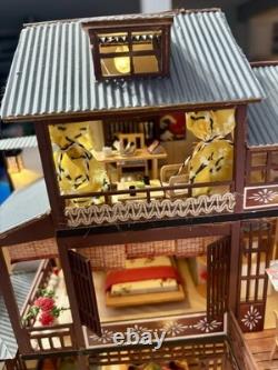 DIY Dollhouse kit already assembled oriental garden with house