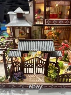 DIY Dollhouse kit already assembled oriental garden with house