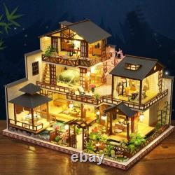 DIY Forest Garden Toy Model House 3D Wooden Puzzle Dollhouse for Adult Xmas Gift