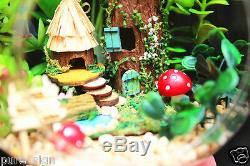 DIY Handcraft Miniature Project Kit Dolls House Lights Totoro's Forest Cottage
