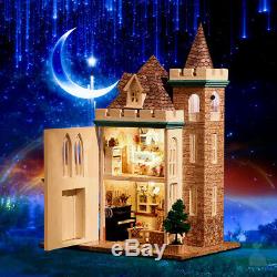 Handcraft Puppen Haus DIY Miniatur Projekt Kit Geschenke Moonlight Castle 