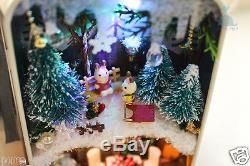 DIY Handcraft Miniature Project Kit Dolls House The Snow Dream Tin Box 2 Colours