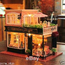 DIY Handcraft Miniature Project Wooden Dolls House My Little Coffee Shop n Paris