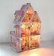 DIY Large Wooden House Kids Doll Kit Play Dollhouse Miniatures Furniture Collect