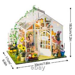 DIY Mini Doll House 3D Puzzle House Kit Toys Home Furniture LED Light Wooden