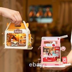 DIY Mini House Building Miniature Kit Strawberry Milkbox Teddy's