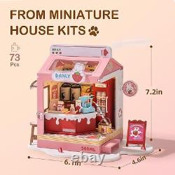 DIY Mini House Building Miniature Kit Strawberry Milkbox Teddy's