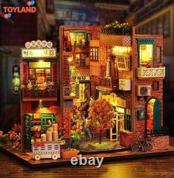 DIY Mini Wooden Toy Miniature Dollhouse Kits Model Building Small House Gifts