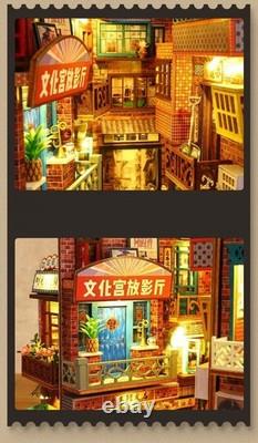 DIY Mini Wooden Toy Miniature Dollhouse Kits Model Building Small House Gifts