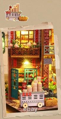 DIY Mini Wooden Toy Miniature Dollhouse Kits Model Building Small House Gifts