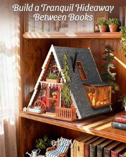 DIY Miniature A-Frame Cabin Kit 3D Wooden Puzzle with Openable Skylight