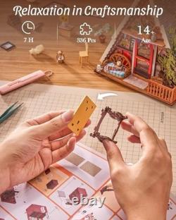 DIY Miniature A-Frame Cabin Kit 3D Wooden Puzzle with Openable Skylight