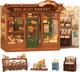 DIY Miniature Book Nook Kit Dollhouse LED Bookshelf Insert Bookend for Adults