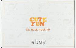 DIY Miniature Book Nook Kit Dollhouse LED Bookshelf Insert Bookend for Adults