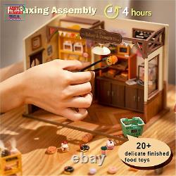 DIY Miniature Doll House Kit, Build Becka'S Bakery Diorama House Building Set wi