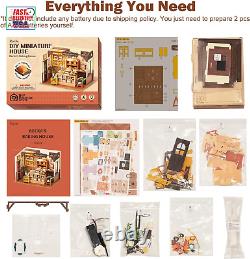 DIY Miniature Doll House Kit, Build Becka'S Bakery Diorama House Building Set wi