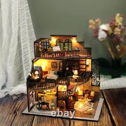 DIY Miniature Doll House Kit Retro Miniature Craft Set for Kids Girls Adults