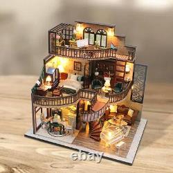DIY Miniature Doll House Kit Retro Miniature Craft Set for Kids Girls Adults