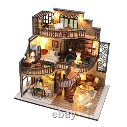 DIY Miniature Doll House Kit Retro Miniature Craft Set for Kids Girls Adults