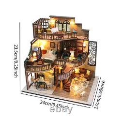 DIY Miniature Doll House Kit Retro Miniature Craft Set for Kids Girls Adults