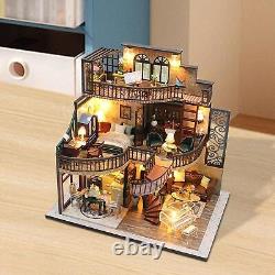 DIY Miniature Doll House Kit Retro Miniature Craft Set for Kids Girls Adults